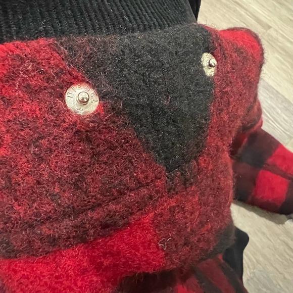 Diesel Bomber Jacket Plaid Black and Red XS - Picture 3 of 7
